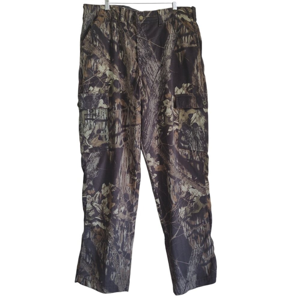 Cabelas Mossy Oak Breakup Hunting Camo Camoflauge Cargo Pants 38R Made in USA